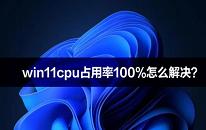 win11系統(tǒng)cpu占用率100%怎么辦